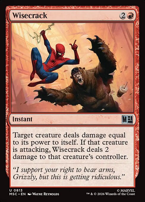 Wisecrack - Marvel Super Heroes Commander MTG spoiler