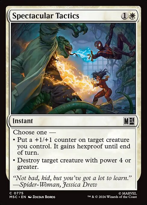 Spectacular Tactics - Marvel Super Heroes Commander MTG spoiler