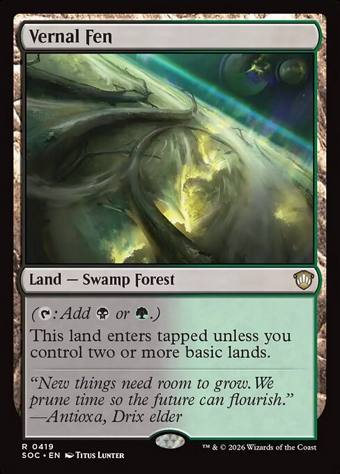 Vernal Fen - Secrets of Strixhaven Commander MTG spoiler