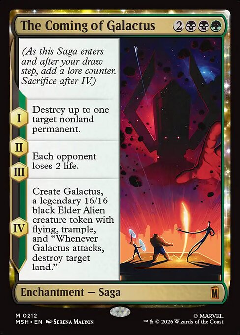 The Coming of Galactus - Marvel Super Heroes MTG spoiler