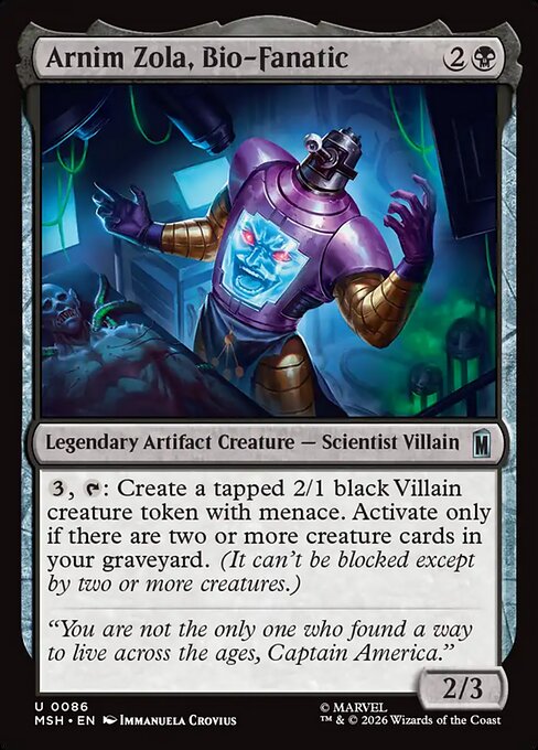 Arnim Zola, Bio-Fanatic - Marvel Super Heroes MTG spoiler