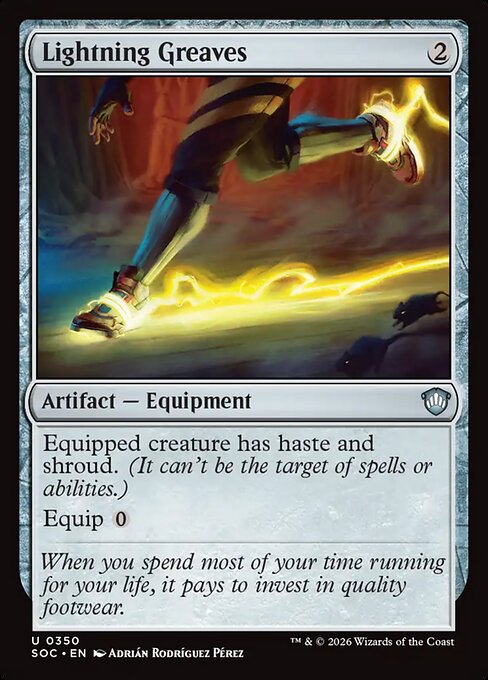 Lightning Greaves - Secrets of Strixhaven Commander MTG spoiler