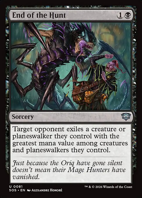 End of the Hunt - Secrets of Strixhaven MTG spoiler