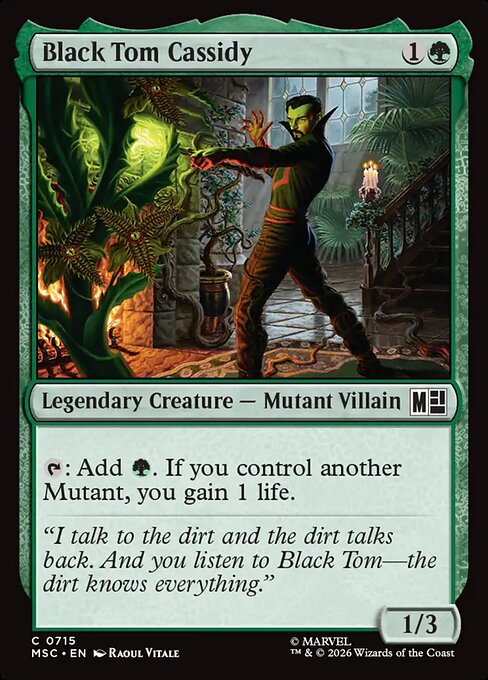 Black Tom Cassidy - Marvel Super Heroes Commander MTG spoiler