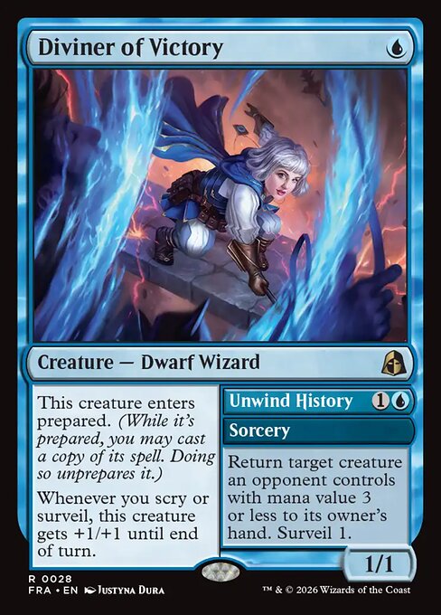 Diviner of Victory // Unwind History - Reality Fracture MTG spoiler