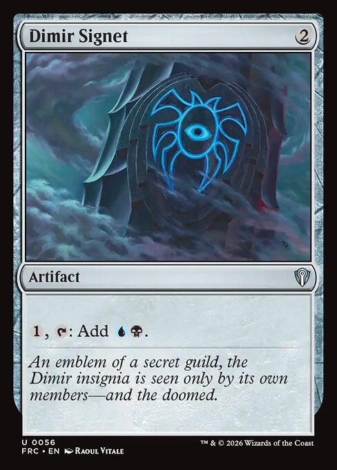 Dimir Signet - Reality Fracture Commander MTG spoiler