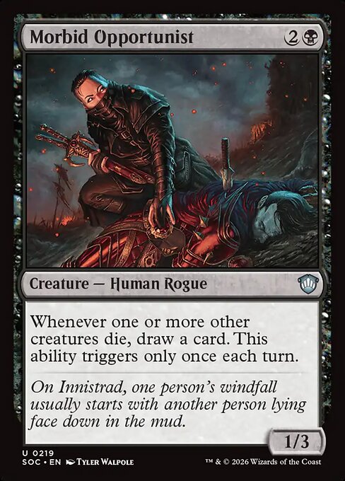 Morbid Opportunist - Secrets of Strixhaven Commander MTG spoiler