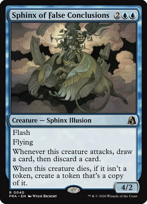 Sphinx of False Conclusions - Reality Fracture MTG spoiler