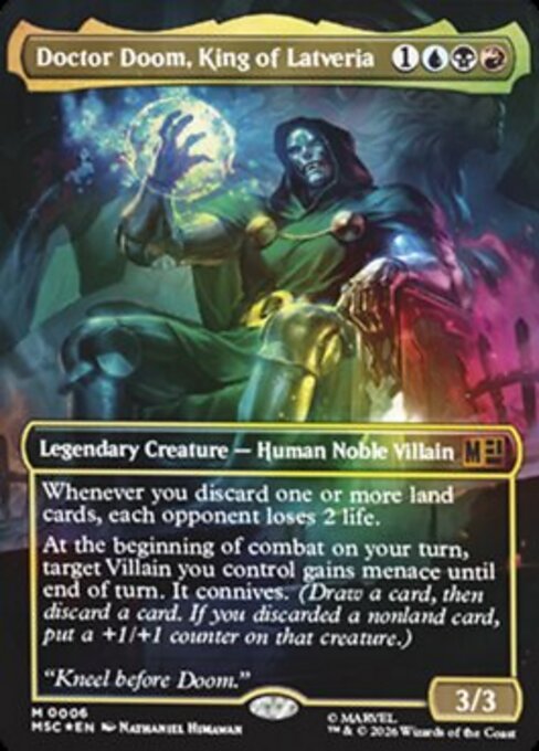 Doctor Doom, King of Latveria - Marvel Super Heroes Commander MTG spoiler