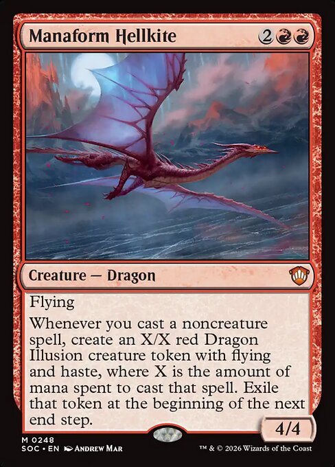 Manaform Hellkite - Secrets of Strixhaven Commander MTG spoiler