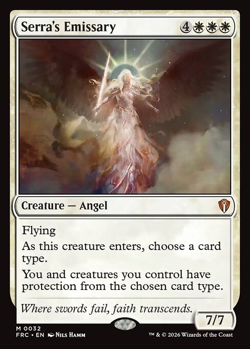 Serra's Emissary - Reality Fracture Commander MTG spoiler
