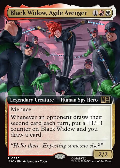Black Widow, Agile Avenger - Marvel Super Heroes Commander MTG spoiler