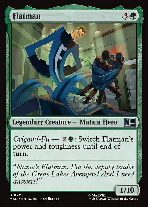 Flatman - Marvel Super Heroes Commander MTG spoiler