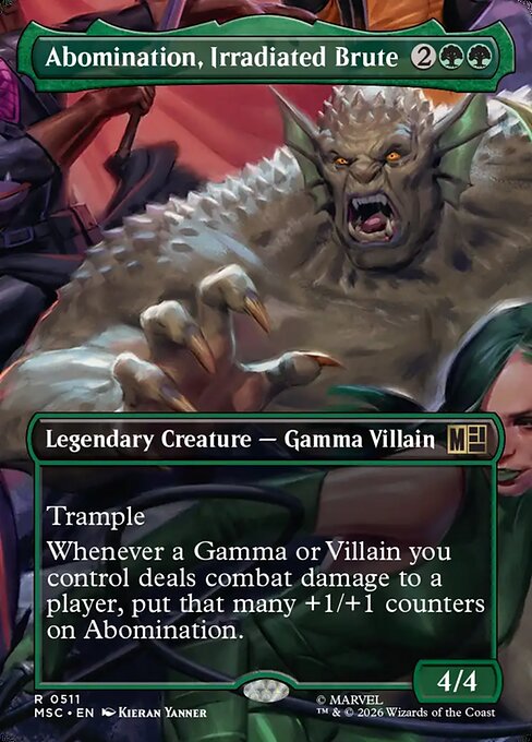 Abomination, Irradiated Brute - Marvel Super Heroes Commander MTG spoiler