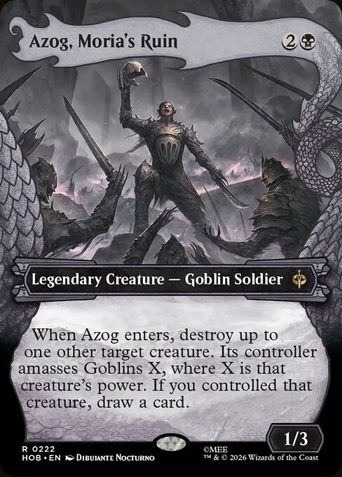 Azog, Moria's Ruin - The Hobbit MTG spoiler