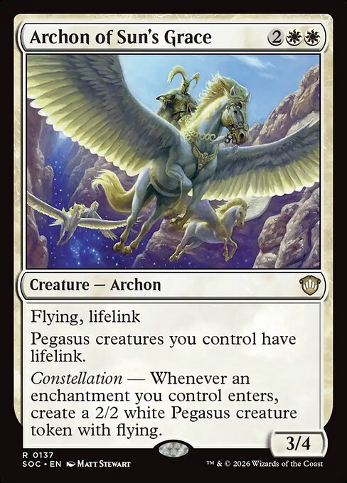 Archon of Sun's Grace - Secrets of Strixhaven Commander MTG spoiler