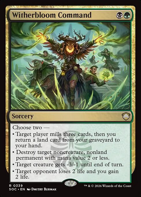 Witherbloom Command - Secrets of Strixhaven Commander MTG spoiler