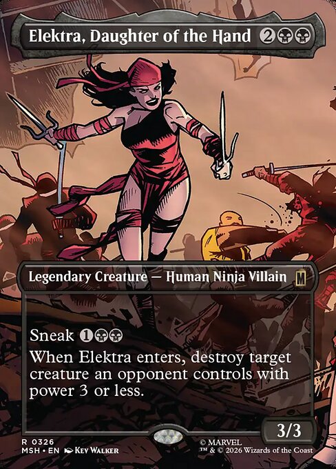 Elektra, Daughter of the Hand - Marvel Super Heroes MTG spoiler