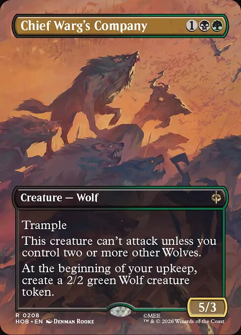 Chief Warg's Company - The Hobbit MTG spoiler