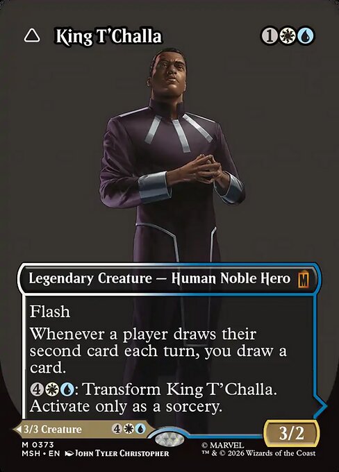 King T'Challa // Black Panther, Hope Enduring - Marvel Super Heroes MTG spoiler