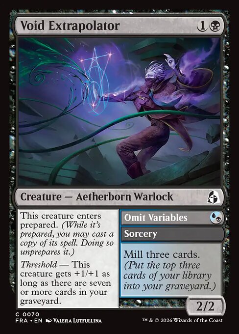 Void Extrapolator // Omit Variables - Reality Fracture MTG spoiler