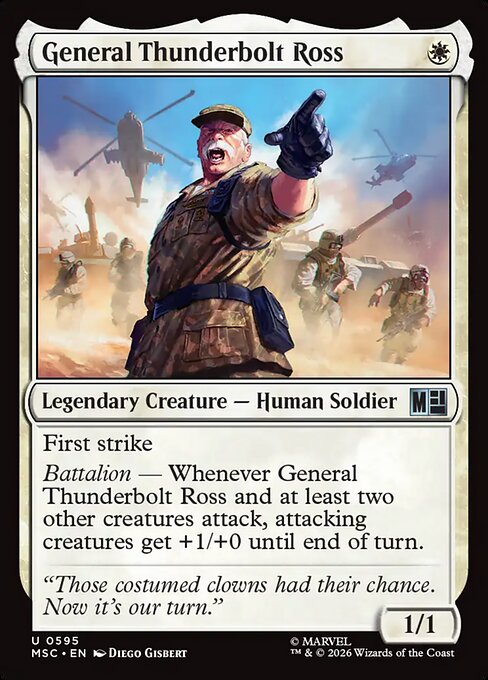 General Thunderbolt Ross - Marvel Super Heroes Commander MTG spoiler