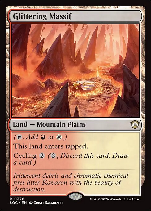 Glittering Massif - Secrets of Strixhaven Commander MTG spoiler