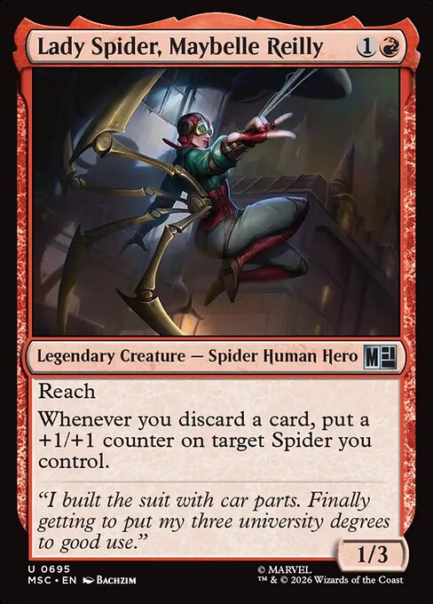 Lady Spider, Maybelle Reilly - Marvel Super Heroes Commander MTG spoiler