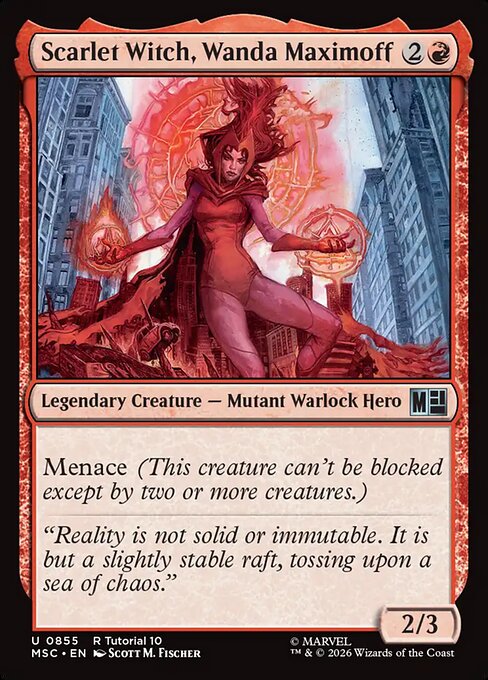 Scarlet Witch, Wanda Maximoff - Marvel Super Heroes Commander MTG spoiler