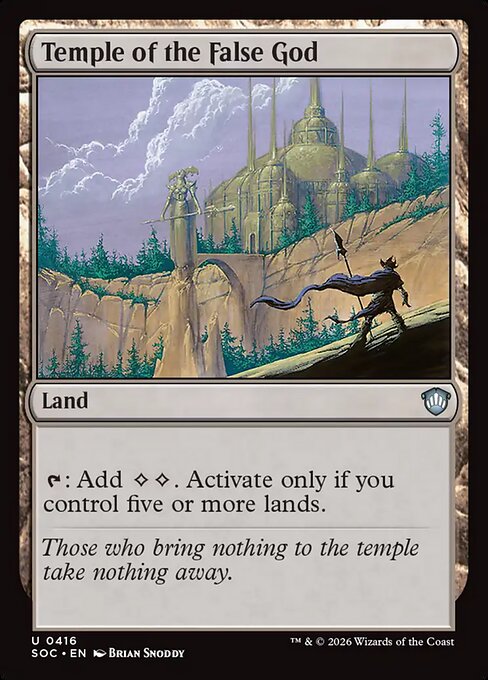 Temple of the False God - Secrets of Strixhaven Commander MTG spoiler
