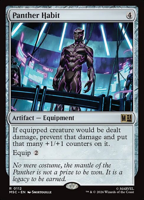Panther Habit - Marvel Super Heroes Commander MTG spoiler
