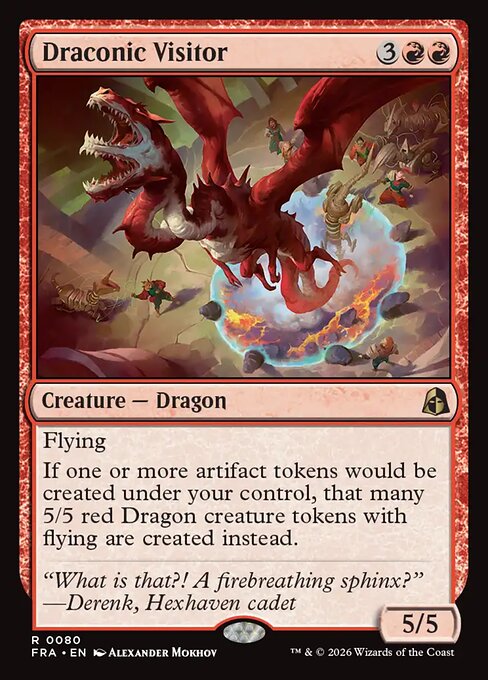 Draconic Visitor - Reality Fracture MTG spoiler