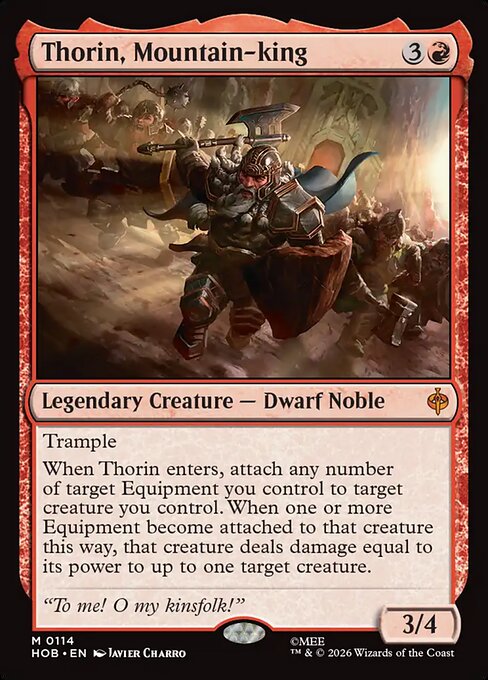 Thorin, Mountain-king - The Hobbit MTG spoiler