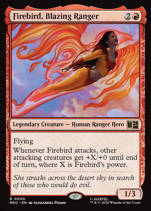 Firebird, Blazing Ranger - Marvel Super Heroes Commander MTG spoiler