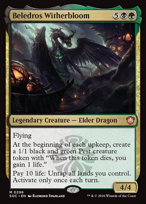 Beledros Witherbloom - Secrets of Strixhaven Commander MTG spoiler