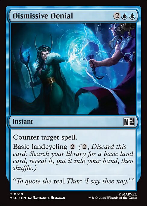 Dismissive Denial - Marvel Super Heroes Commander MTG spoiler