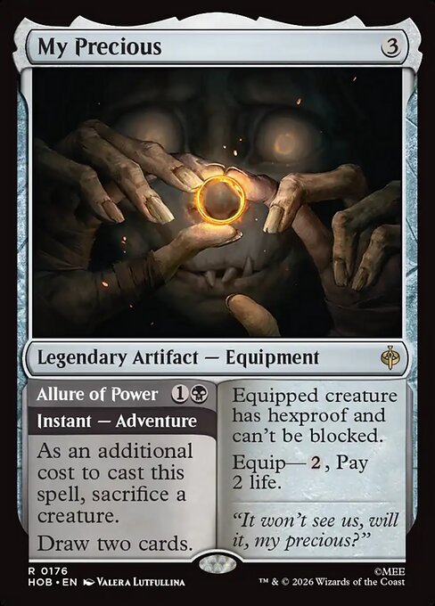 My Precious // Allure of Power - The Hobbit MTG spoiler