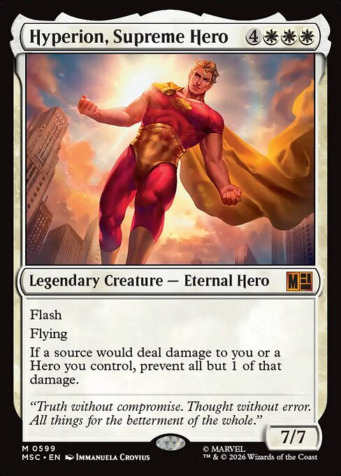 Hyperion, Supreme Hero - Marvel Super Heroes Commander MTG spoiler