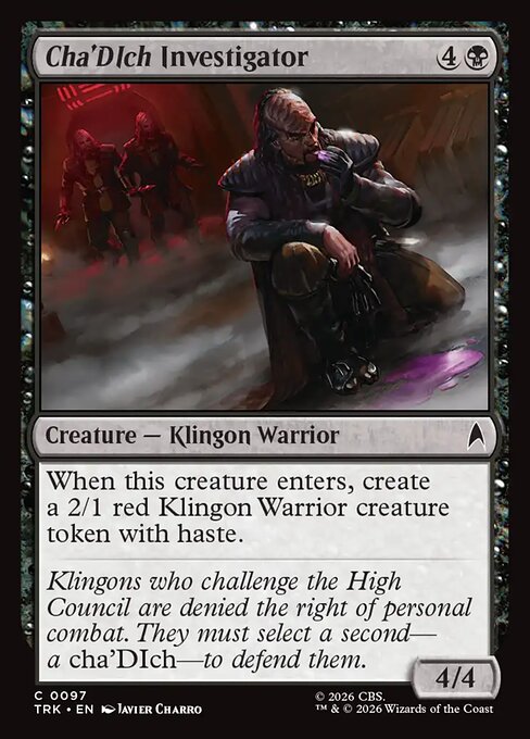 Cha'DIch Investigator - Star Trek MTG spoiler