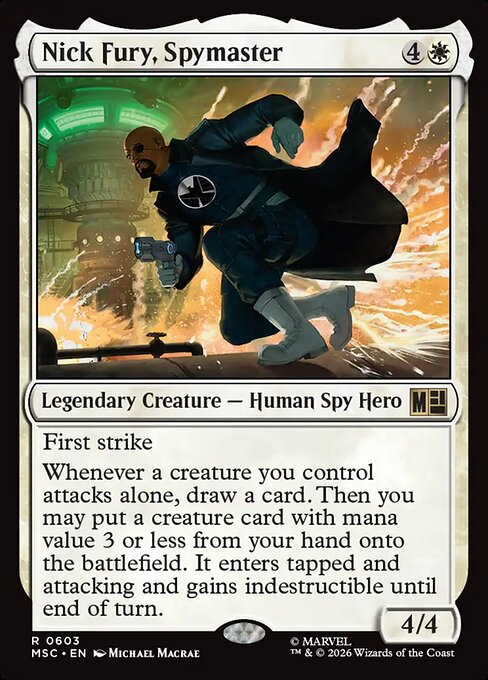 Nick Fury, Spymaster - Marvel Super Heroes Commander MTG spoiler