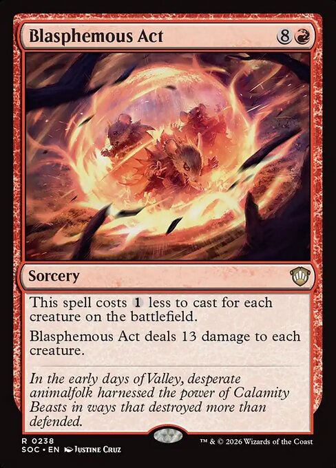 Blasphemous Act - Secrets of Strixhaven Commander MTG spoiler