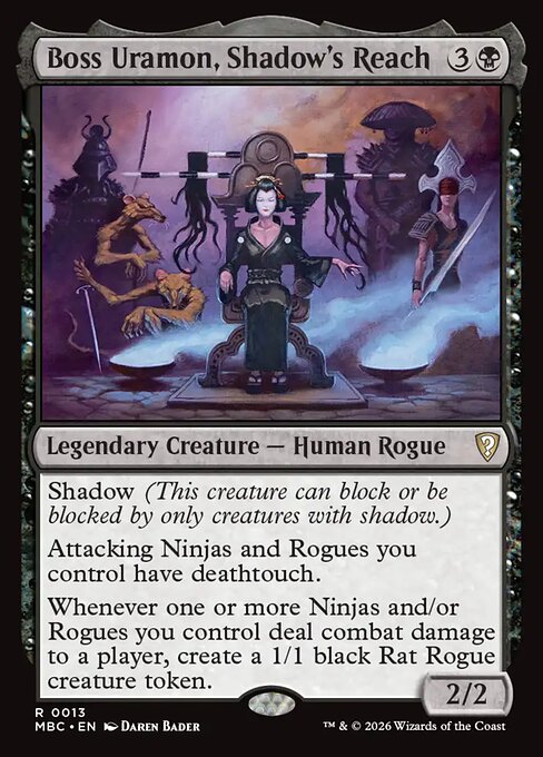 Boss Uramon, Shadow's Reach - Mystery Booster: Commander Edition MTG spoiler