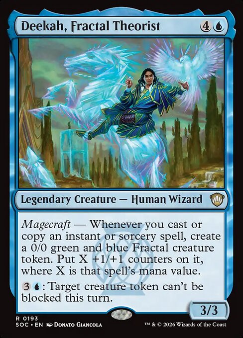 Deekah, Fractal Theorist - Secrets of Strixhaven Commander MTG spoiler