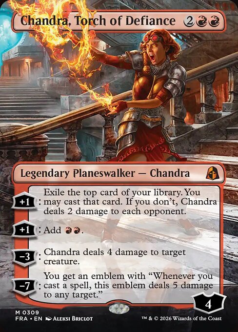 Chandra, Torch of Defiance - Reality Fracture Commander MTG spoiler