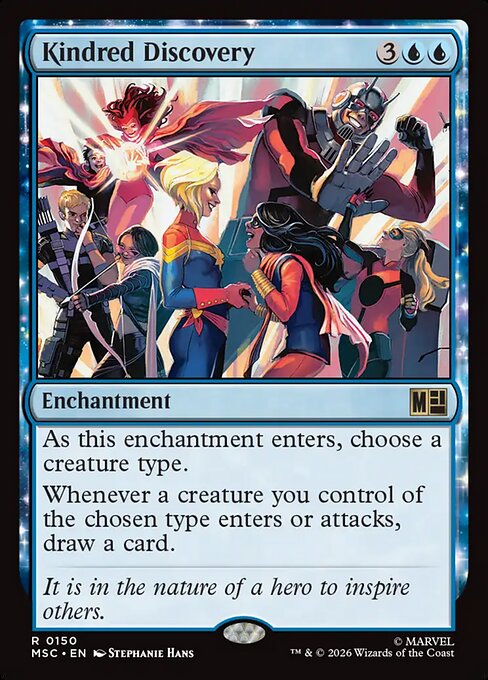 Kindred Discovery - Marvel Super Heroes Commander MTG spoiler