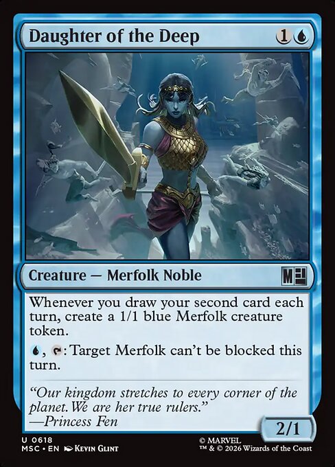 Daughter of the Deep - Marvel Super Heroes Commander MTG spoiler