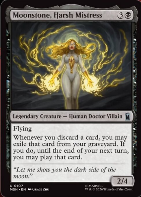 Moonstone, Harsh Mistress - Marvel Super Heroes MTG spoiler