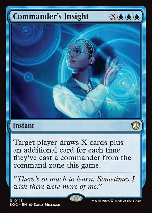 Commander's Insight - Secrets of Strixhaven Commander MTG spoiler