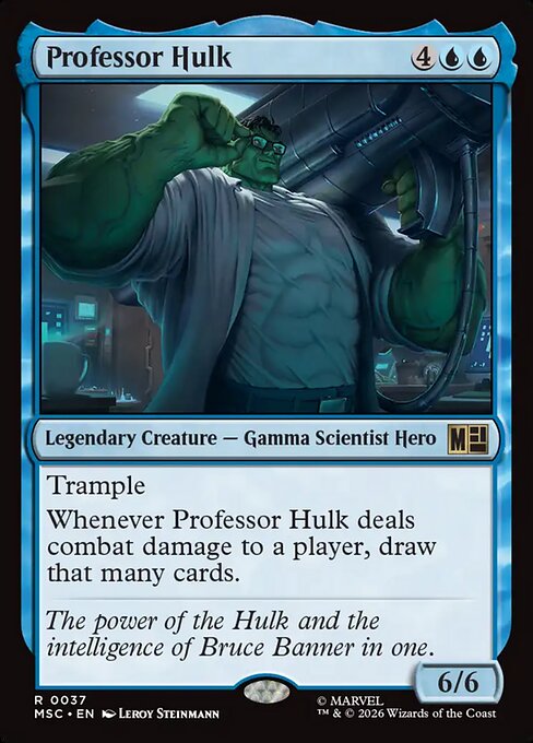 Professor Hulk - Marvel Super Heroes Commander MTG spoiler