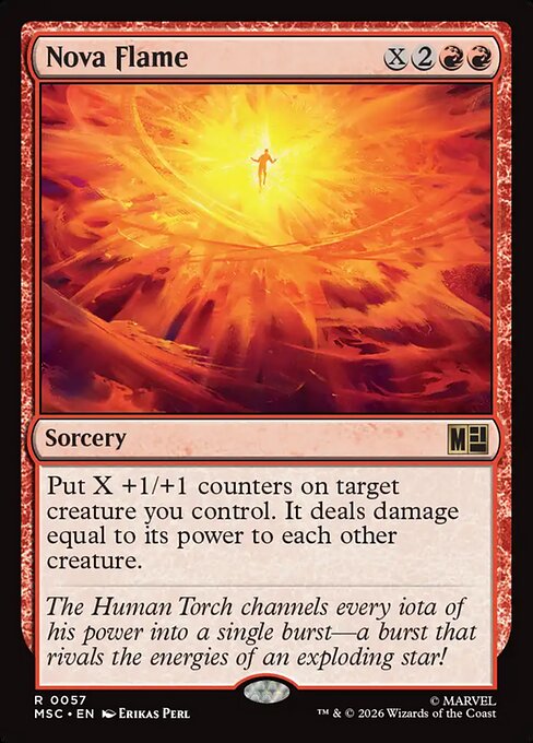 Nova Flame - Marvel Super Heroes Commander MTG spoiler